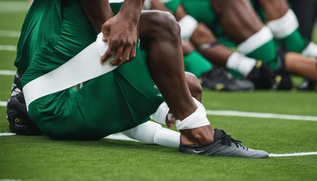 preventing ankle sprains in football