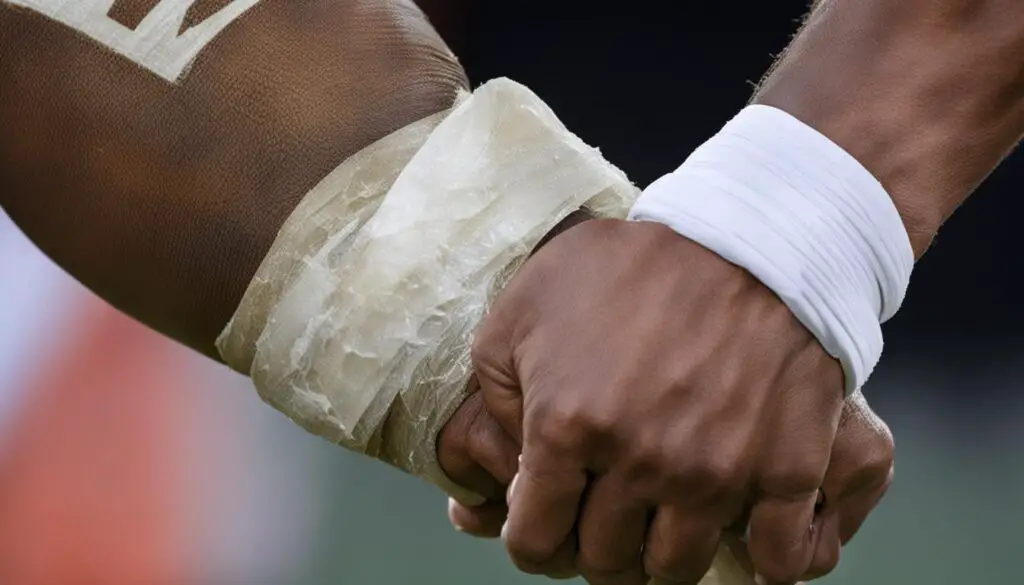 Why Do Football Players Have Tape on Their Arms? Find Out! Sporticane