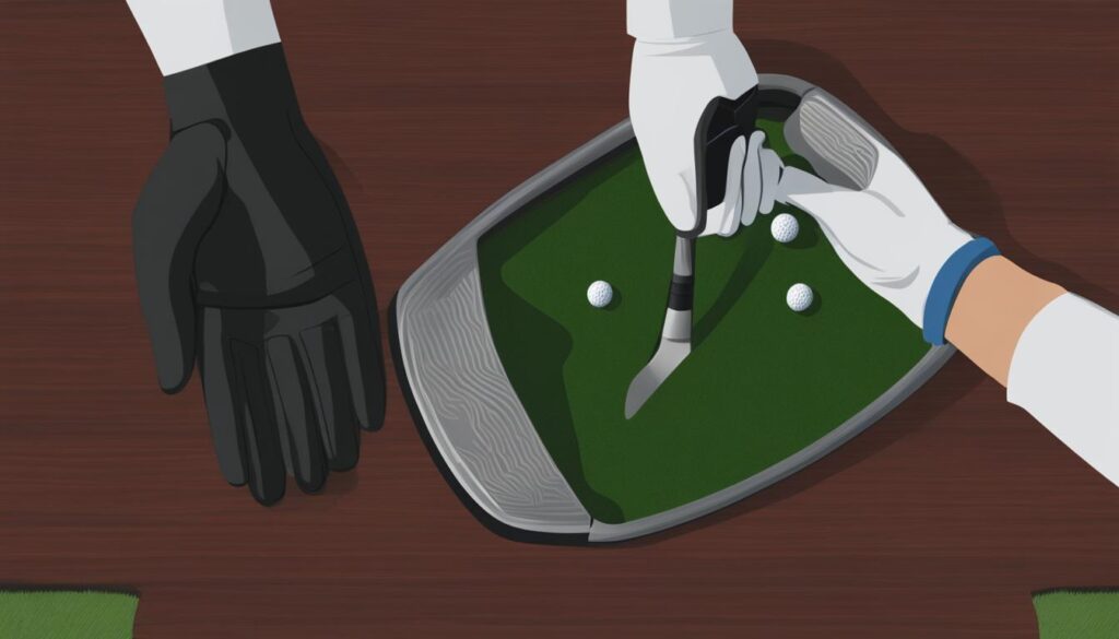 golf glove hand positioning