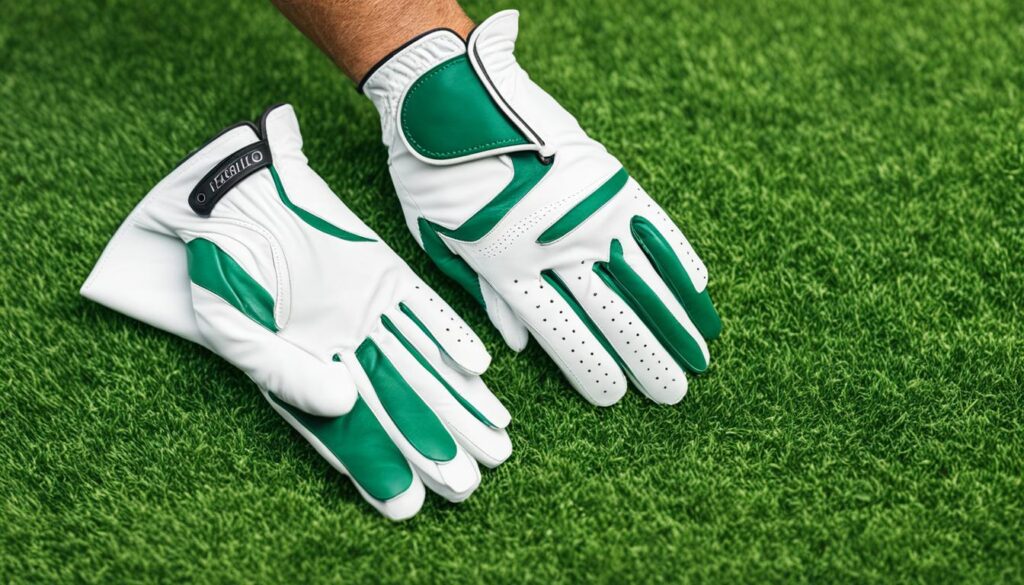 two golf gloves